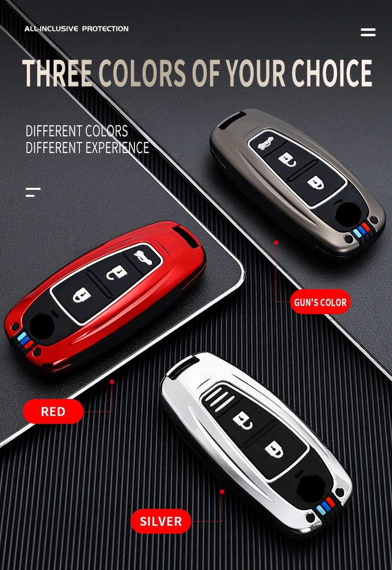 Custodia Smart Key Shell per auto in lega di zinco per Suzuki Vitara Swift Ignis Kizashi SX4 Baleno Ertiga 2016 2017 2018 2019 portachiavi - He7d9c202d3d44be1ba01b7c6ee9e4d279