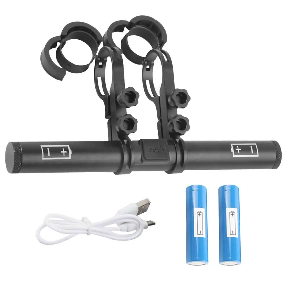 Bicycle Handlebar Extension Rack Aluminum Alloy Holder Lamp Flashlight Bracket Clip Riding Equipment Usb Used As A Power Bank