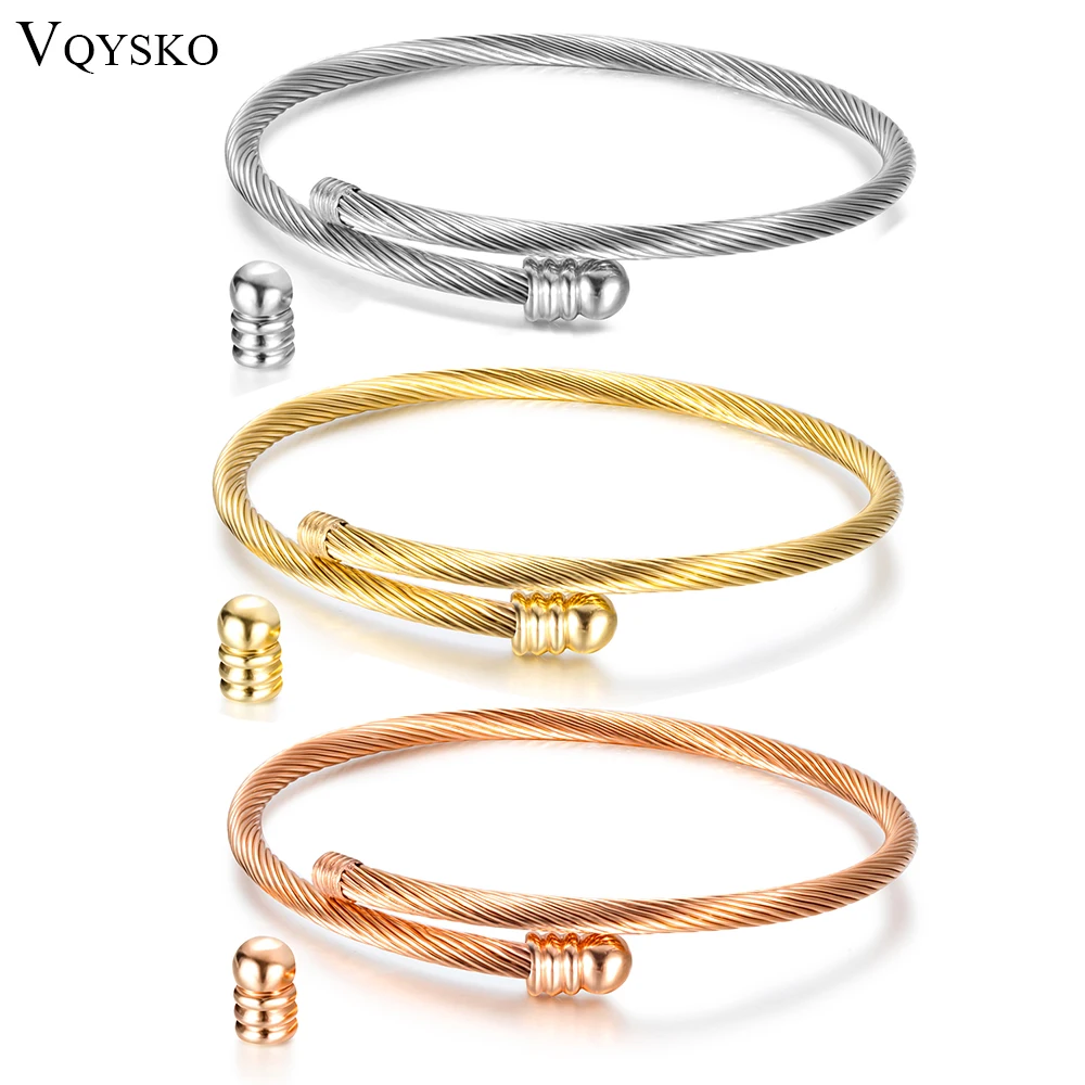 Эластичный кабель проволочный браслет из нержавеющей стали внешняя вилка со