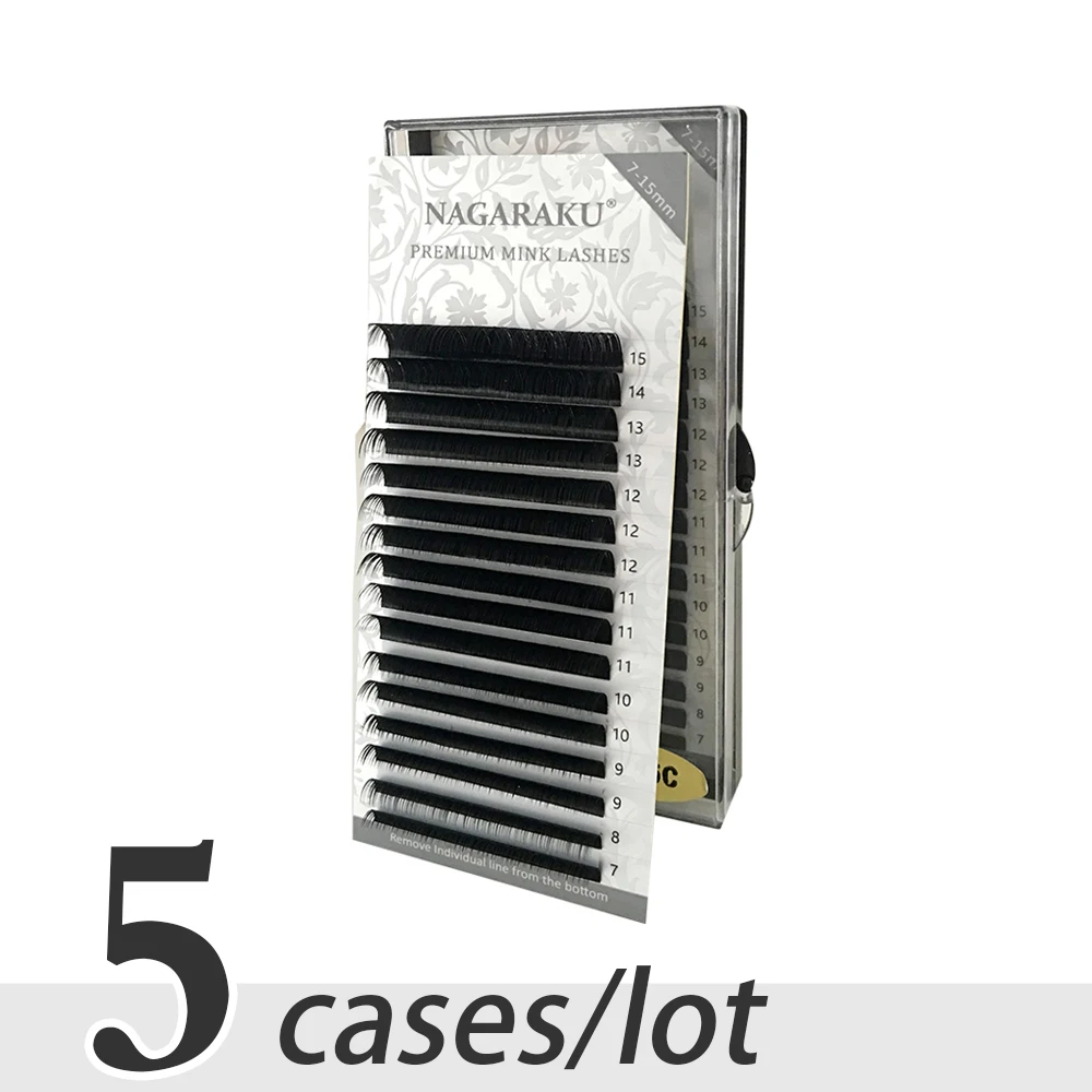 Ресницы Накладные из натуральной норки 7-15 мм 5 лотков объемное наращивание