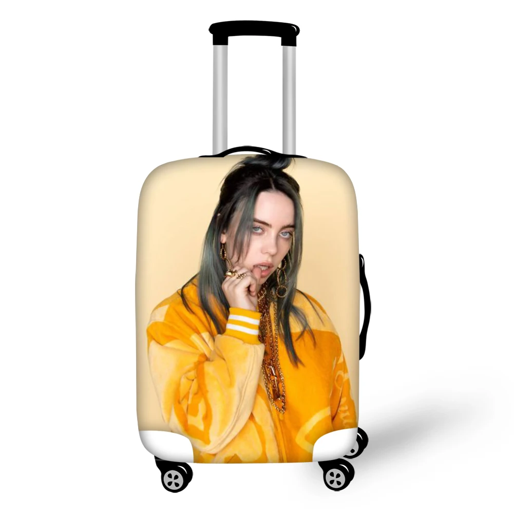 Soft Elastic Luggage Cover Singer Billie Eilish 3D Print Suitcase Dust Cover for 18-32inch Cases Female Luggage Protector - Цвет: CDGX2026