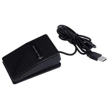 

Newest Black Plastic USB Single Foot Switch Pedal Control Keyboard Mouse PC Game