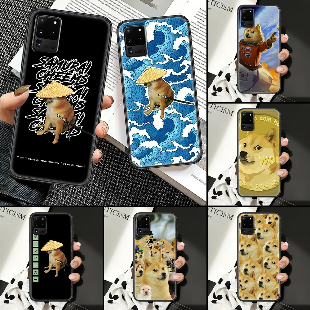 Чехол Cheems Doge для телефона Samsung Galaxy Note 4 8 9 10 20 S8 S9 S10 S10E S20 Plus UITRA Ультрачерный Модный