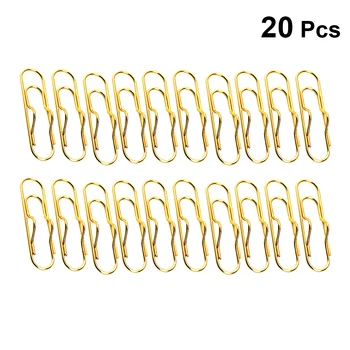 

20pcs Adorable Metal Paper Clip Creative Bookmark Holder Portable Note Paper Pin Simple Paper Clamp for Home Office School