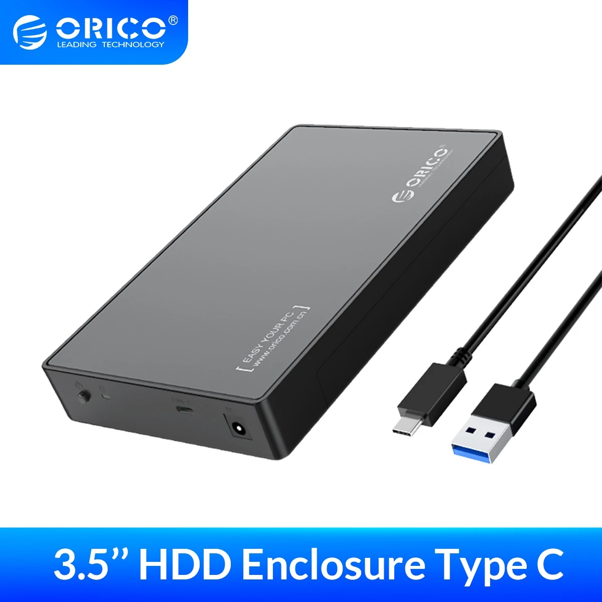 Orico 3 5 Hdd Case Type C Sata To Usb3 0 External Hard Drive Enclosure For 2 5 3 5inch Ssd Disk Hdd Box Case Support Uasp 18tb Hdd Enclosure Aliexpress