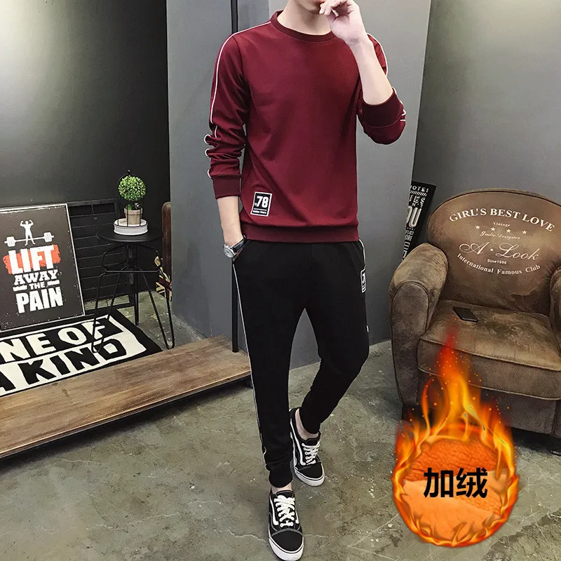 2020 New Fashion Spring Autumn Casual Sports Sweater Suit Men s Long sleeved Set Men s 3