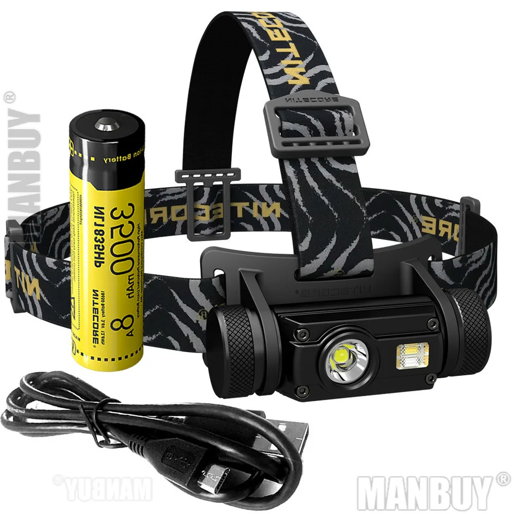 2021 NITECORE HC65 + 18650 Перезаряжаемые Батарея фонари 1000 люмен U2 3xLEDs фонарик