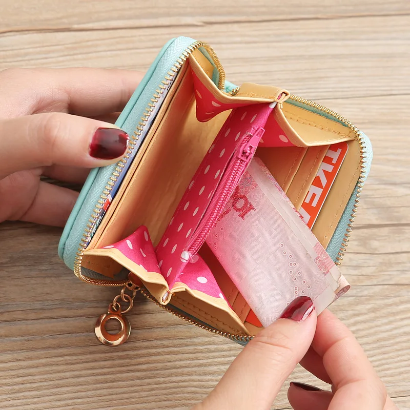 LISM модная женская сумка для монет, простой кошелек с бантом, маленький кошелек на молнии, короткий кошелек для монет, держатель для карт, женские сумки