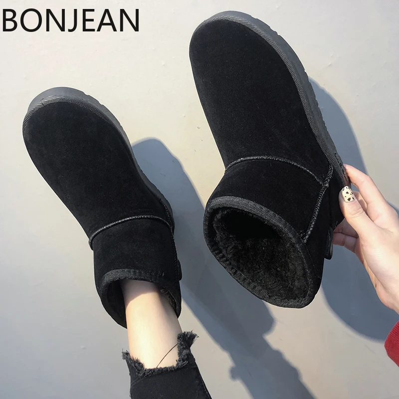 2020 женские ботинки Bottines Femmes модные зимние ботильоны теплая женская обувь с