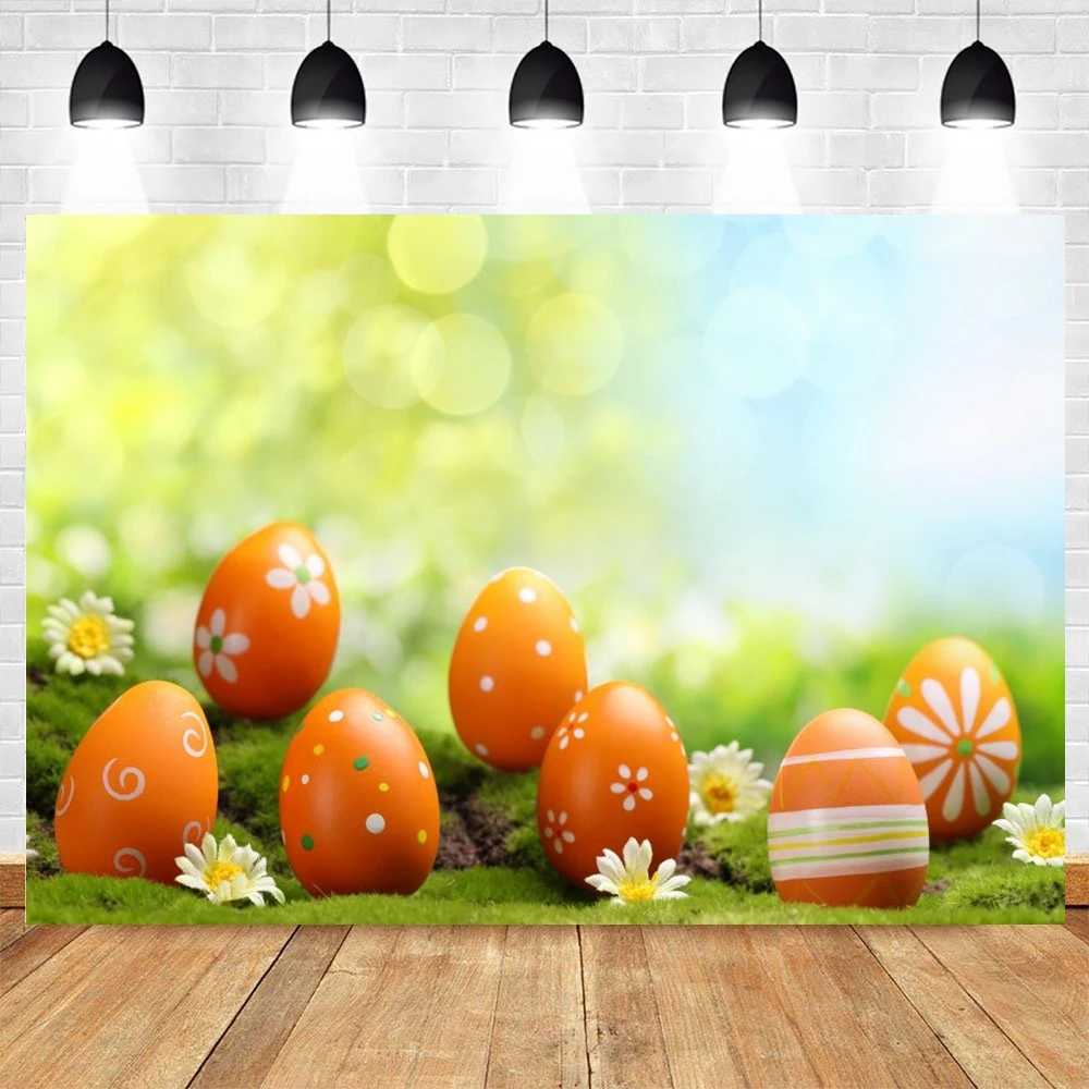 

Spring Easter Eggs Flower Newborn Baby Portrait Backdrop Vinyl Photography Background For Photo Studio Photophone Photocall Prop