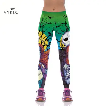 

Sexy Leggings Jack Skellingt On Leggings Women Halloween The Nightmare Before Christmas Legging Party Cosplay Printed Leggins