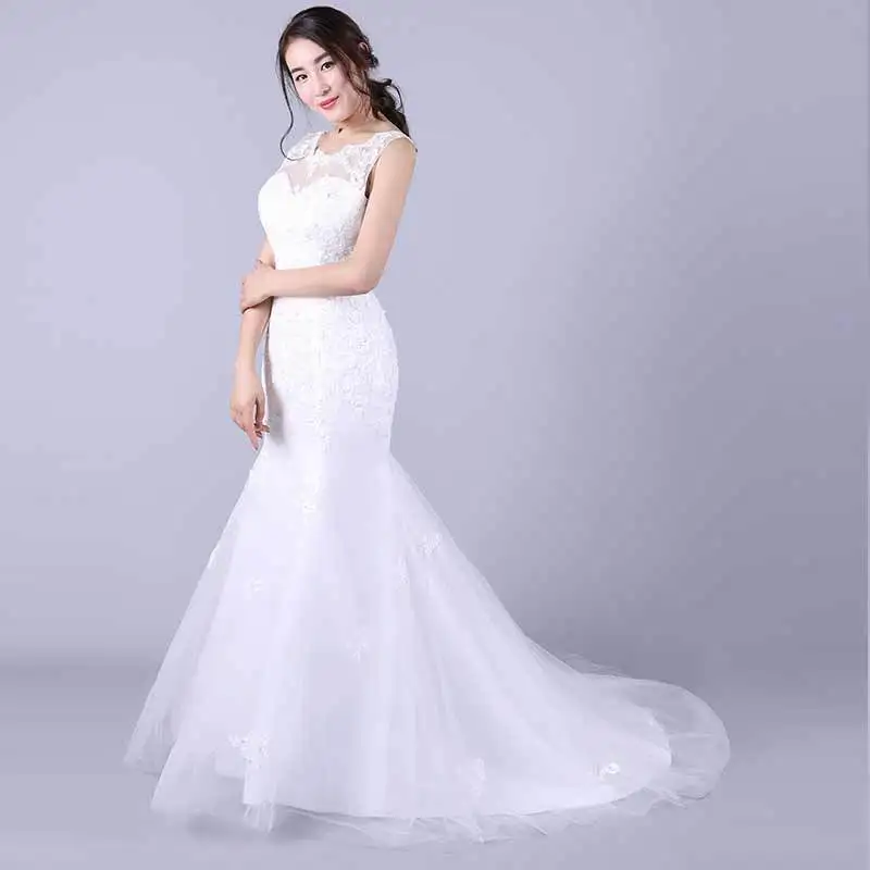 Элегантные свадебные платья размера плюс, свадебные платья на заказ Vestidos De Novia с вышивкой, кружевное свадебное платье русалки, Vestido Noiva