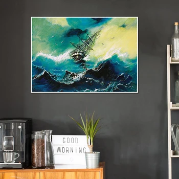 

Sailing Ship Diamond Painting Embroidery Cross Stitch 5D DIY Full Drill Ornament Stitch DIY Framed Drill Eco-friendly Craft
