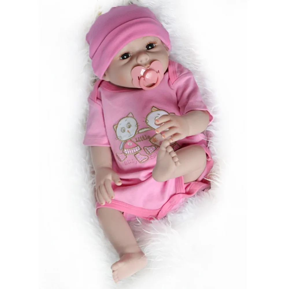  Full Silicone 48cm Reborn Dolls Lifestyle Princess Doll Reborn Toys For Girls Baby Bebe Reborn