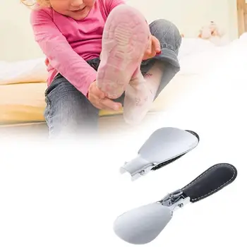 

1 Pcs Stainless Steel Folding Shoe Puller Portable Durable Leather Protector Shoehorn Men's Shoes Accessories