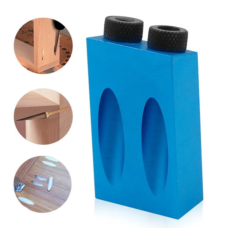 Oblique Hole Locator Drill Bits Woodworking Pocket Hole Jig Kit 15