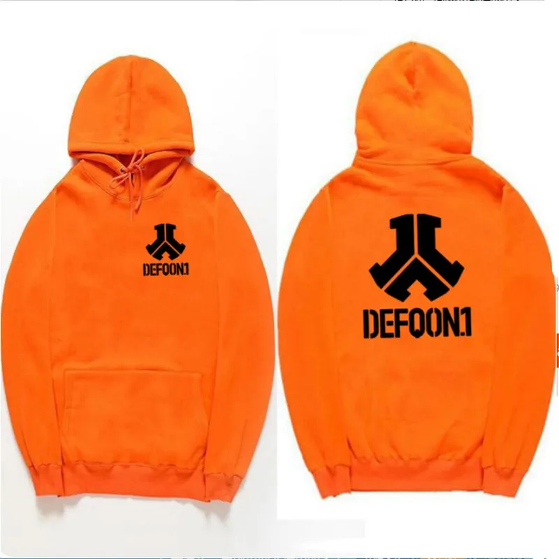 Orange-HS03 Новинка Defqon 1 толстовки рок-группа хип-хоп Мужская Толстовка зима осень Уличная Повседневная Флисовая Толстовка Пуловер - Цвет: Orange-HS03