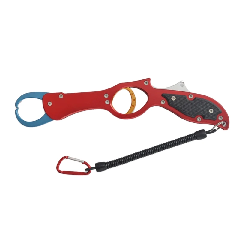 Fish Clip Portable Lip Grip Fishing Gripper Fishing Grip Tackle Tool Accessory Red
