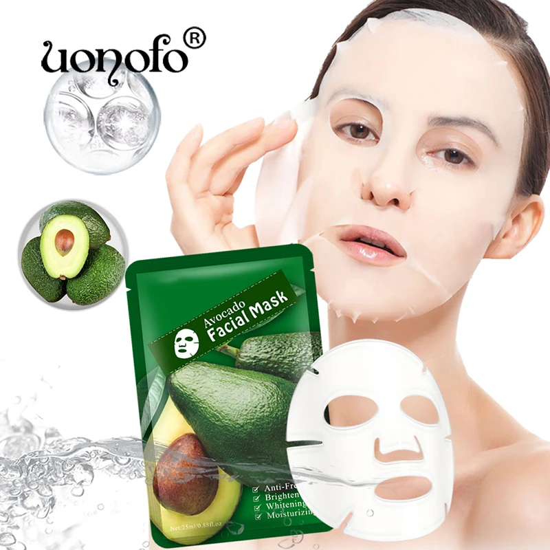 

Korea Cosmetic Avocado Facial Masks Beauty Natural Skin Care Set Anti-Freckle Moisturizing Whitening Facial Treatment