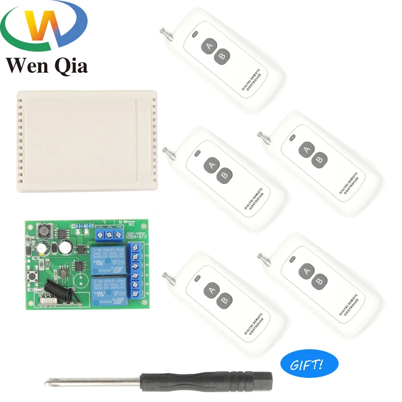 

433Mhz Universal Wireless Remote Control Switch AC 85V ~ 250V 2CH Relay Receiver Module RF FarDistance Transmitter Lamp FarmYard