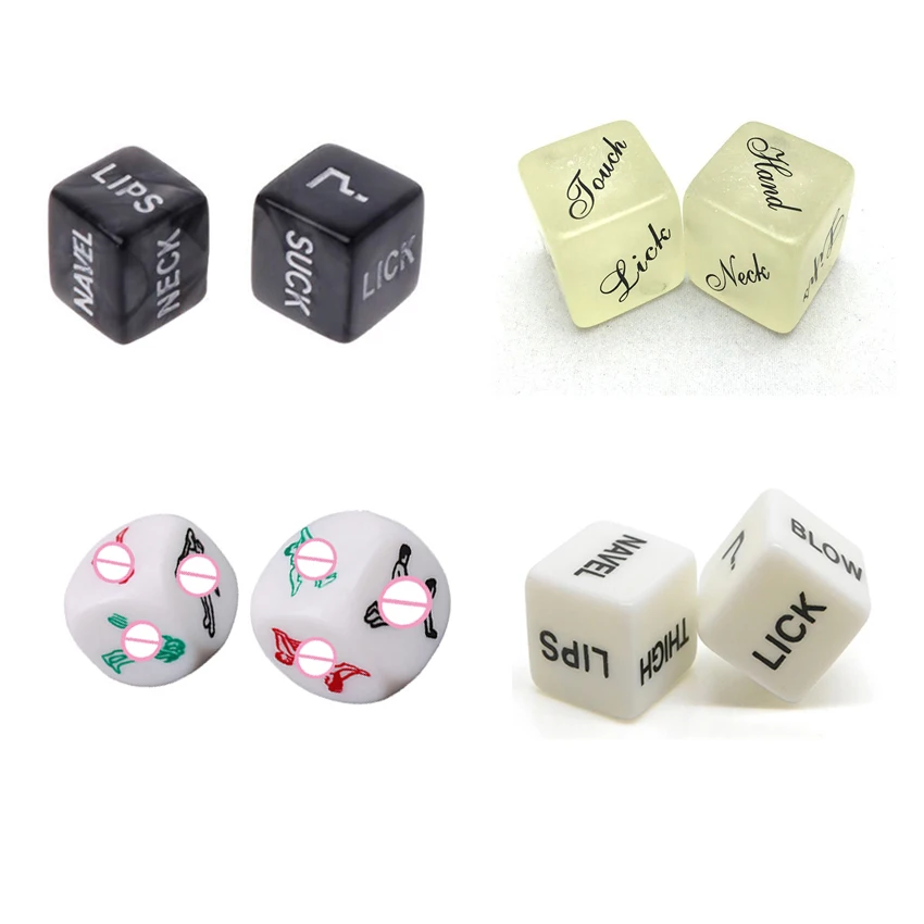 Sex Dice for Adult Couples 6 Sided Acrylic Cube Erotic Dice Positions Love Game Flirting Toy 2Pcs