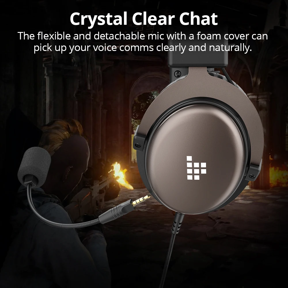 Tanie Tronsmart Sono słuchawki gamingowe zestaw słuchawkowy dla graczy Gamer słuchawki przewodowe do komputera z mikrofonem do PS4, konsoli Xbox One, przełącznik i urządzenia mobilne