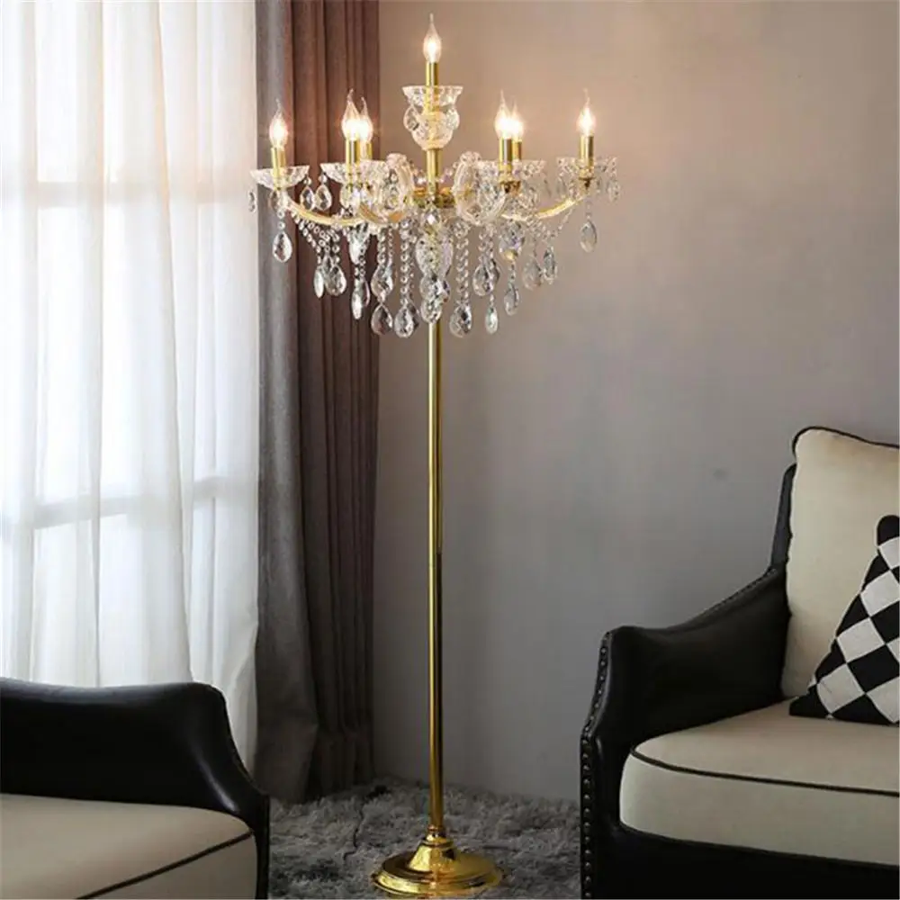 

European Style Floor Standing Light Art decor Floor Lamp with fabric shade Study Bedroom Floor Beside Lighting Fixture Lustres