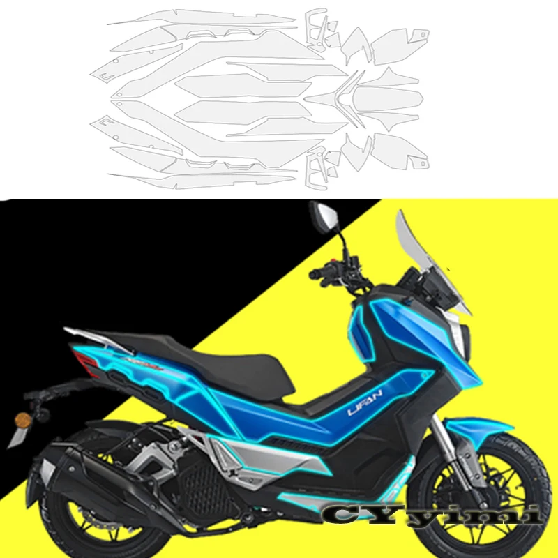 Motorcycle Tank Protector Sticker The whole car TPU transparent Protection Scratch Decal For LIFAN KPV150 KPV 150 | Автомобили и
