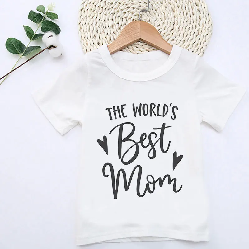 Vogue Happy Mother's Day Harajuku Cute Print Girls Shirts Summer White Clothes T-shirt Kids Harajuku Funny Boys T Shirts Kawaii - Цвет: 3708