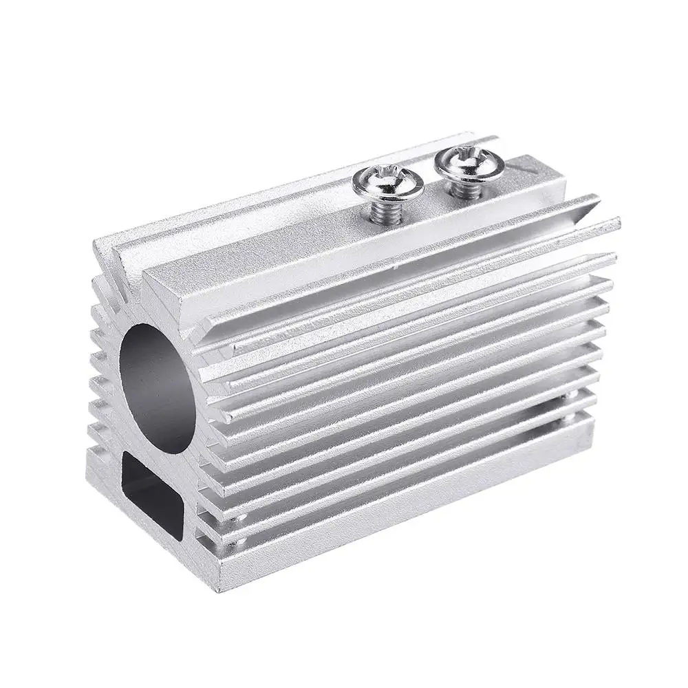 DANIU Sliver 58x22x27mm Silver 12mm Aluminum Heat Sink Groove Fixed Radiator Seat Cooling Heat Sink for 12mm Laser Diode Module