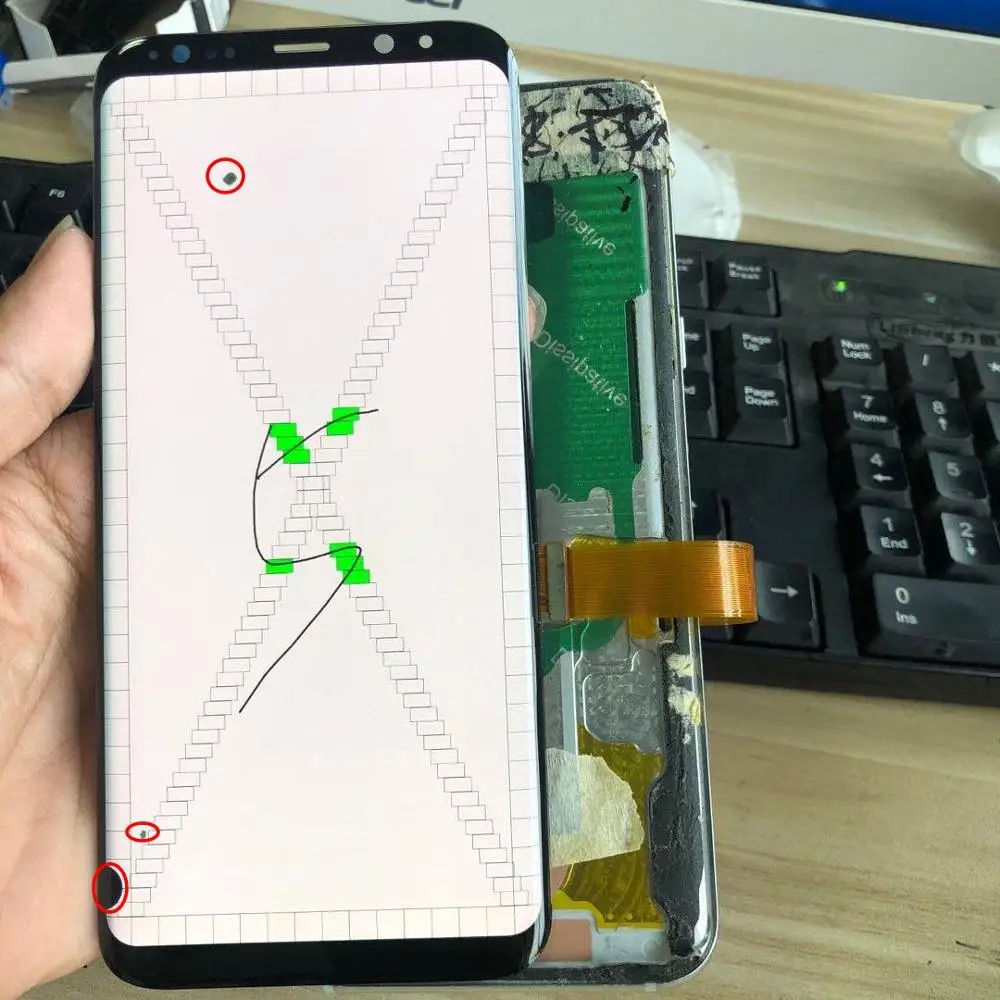 Original With Dead Pixels LCD For Samsung Galaxy