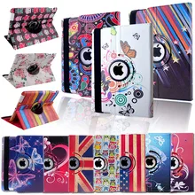 Para ipad ar 1 ar 2 pro 9.7-multicolorido inteligente tablet girando flips 360 com automático acordar sono suporte de couro caso capa