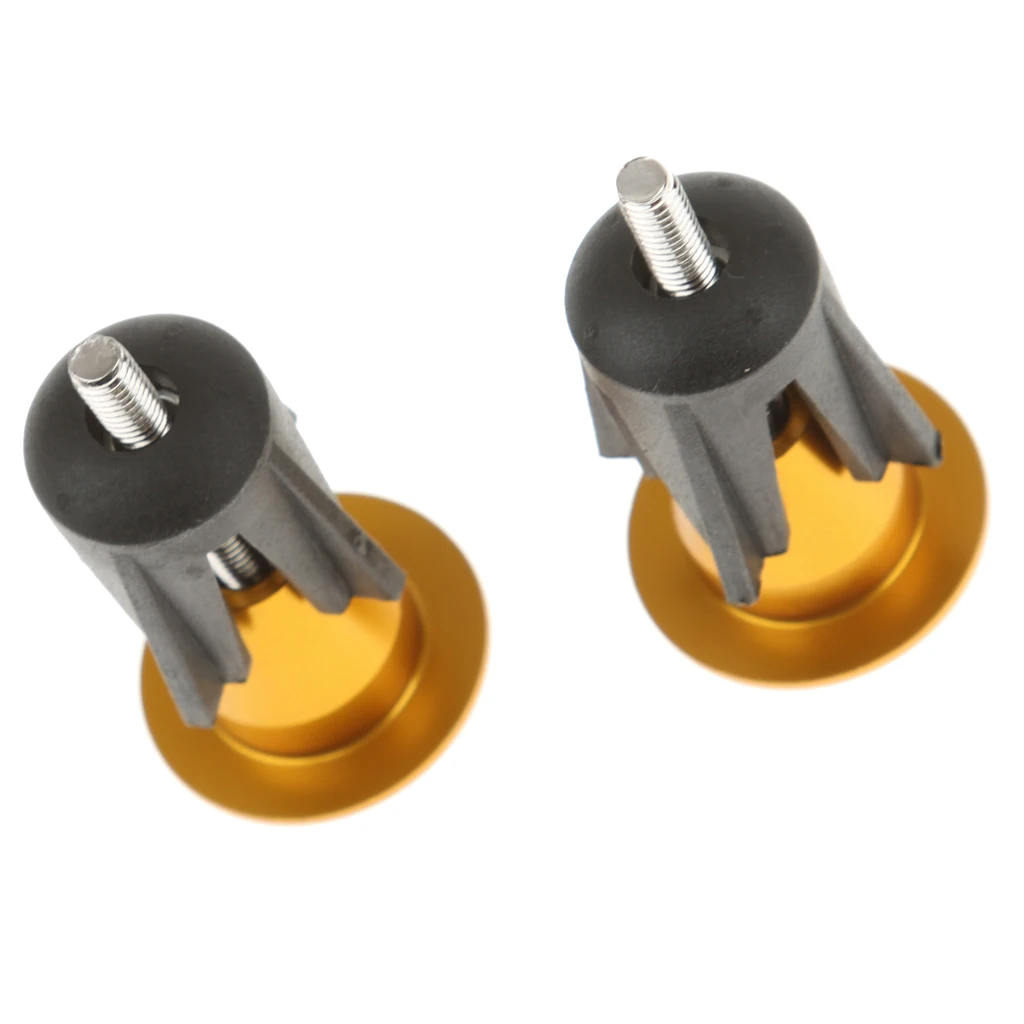 Colorful Aluminum Bike Bicycle Cycling Handlebar Grips Handle Bar Cap End Plugs - One Pair - Black/Red/Gold/Blue/Green