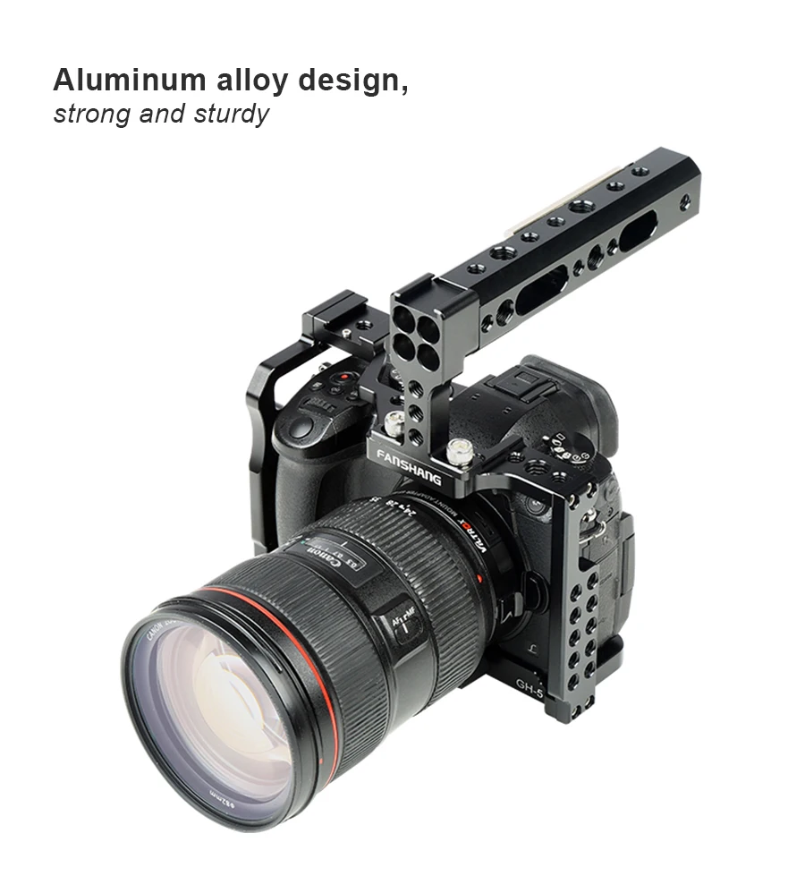 Viltrox камера клетка для Panasonic GH5 GH5S камера защитный чехол с 1/4 ''3/8'' винт Следуйте Фокус ручка сцепление клетка комплект
