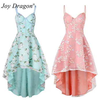 

Summer Clothes for Women Floral Skater Dress Desigual Backless Bayan Elbise Lace Dresses Vestido Mujer Verano Sukienka Midi