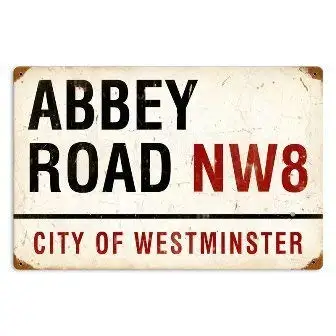 

Abbey Road Street Signs Vintage Metal Sign