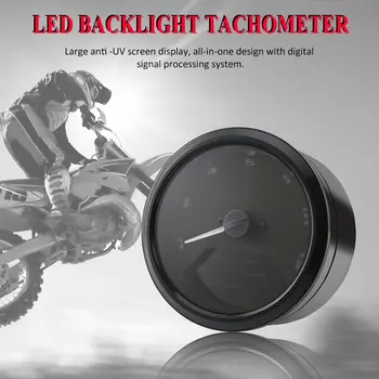 

2015 12000 RMP kmh/mph Universal LCD Digital Odometer Speedometer Tachometer Gear indicator Motorcycle Scooter Golf Carts ATV