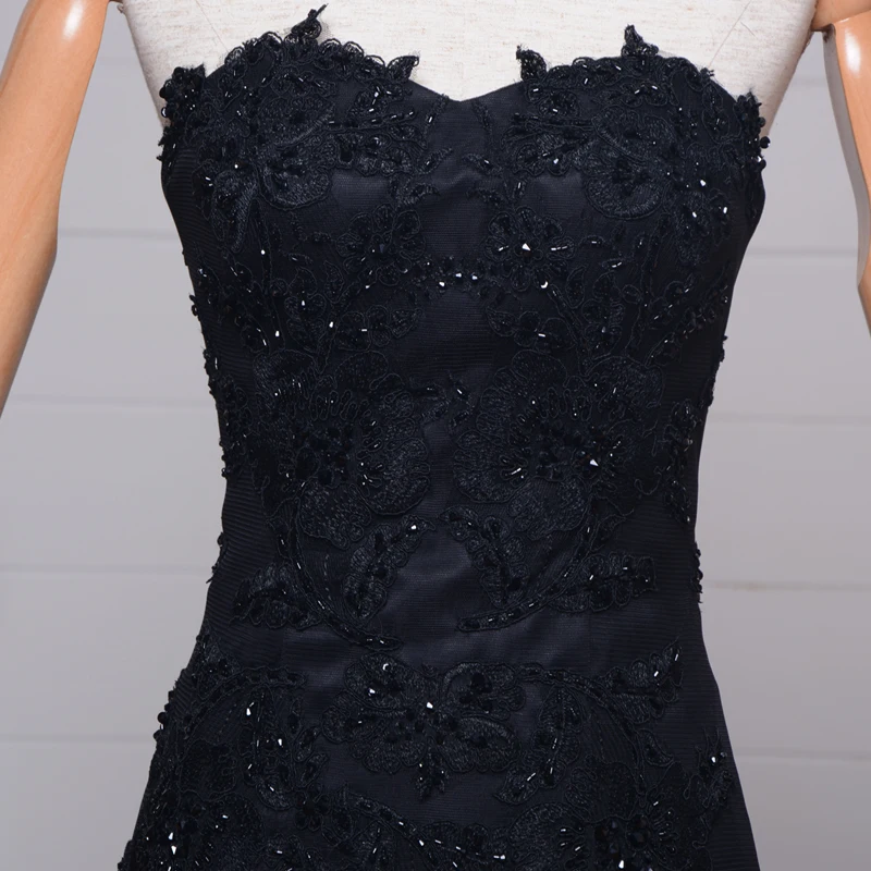 Vestido de festa милое вечернее платье с бисером, черные кружевные аппликации Формальные Элегантные платья для матери невесты