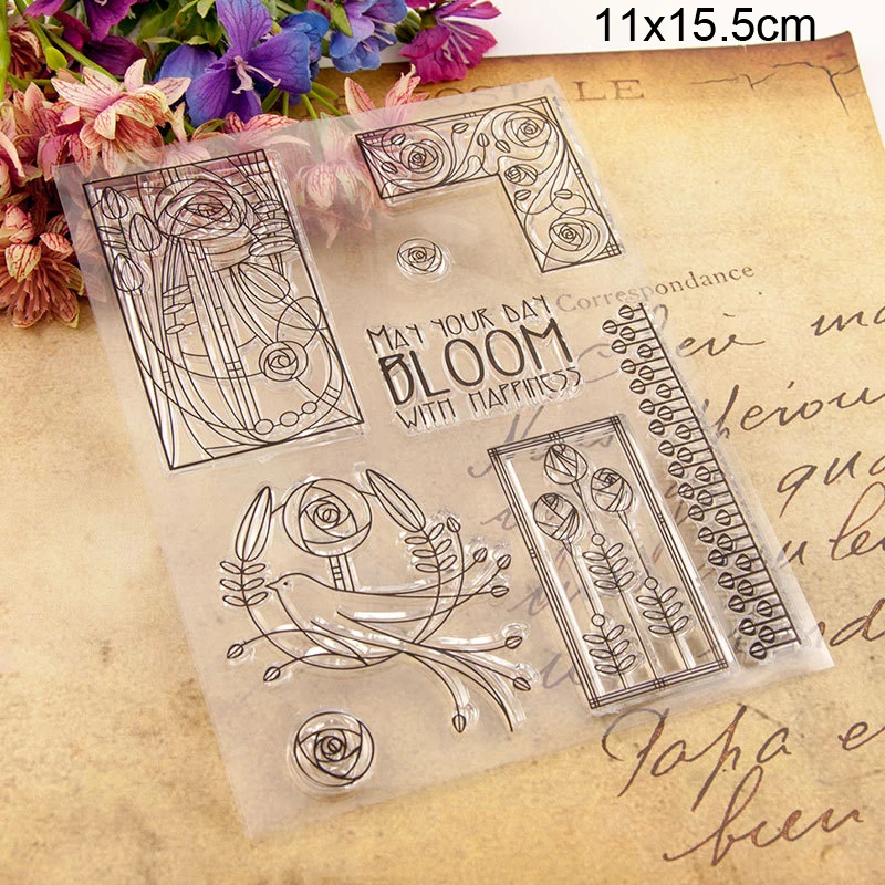Bloom With Happiness Clear Stamps 03