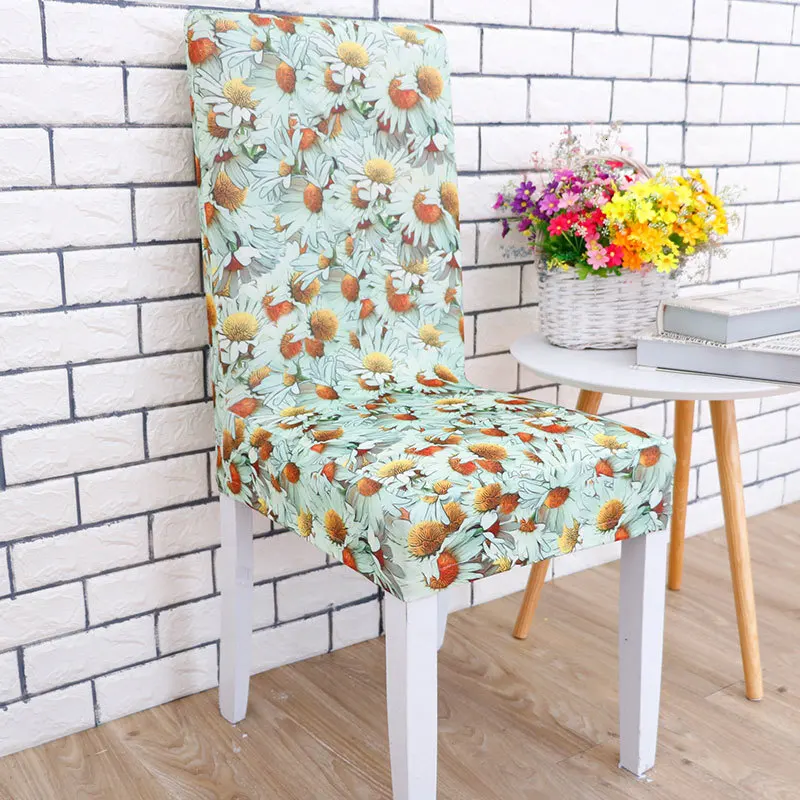 Printing Elastic Concise Seat Cover Office Chair Set Cover High Quality Hotel Seat Cover Chair Covers Spandex Dining Chair Cover