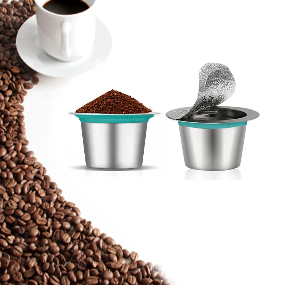 24pcs Nespresso Coffee Pods Stainless Steel Refillable Capsulas Nesspreso Reusable Coffee Filter Cup New Diy Coffee Maker Tools