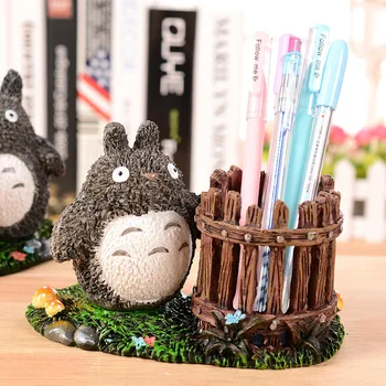 

Pen holder creative student stationery desktop Miyazaki Totoro desk multifunctional storage box PE pen holder office supplies