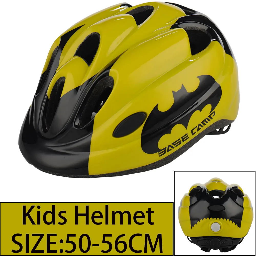 BASECAMP Детский велосипедный шлем сверхлегкий Детский велосипедный шлем casco bicicleta для катания на коньках скутер наружный шлем - Цвет: Yellow