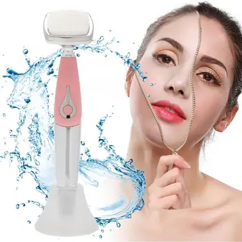 

Mini Electric Silicone Face Cleaning Device Ultrasonic Vibration Deep Pore Cleaner Remove Oil Dirt Facial Skin Care Tool l