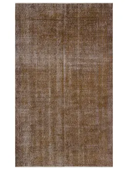 

Brown Handmade Rug Decorative Rug Faded Brown Carpet 1485
