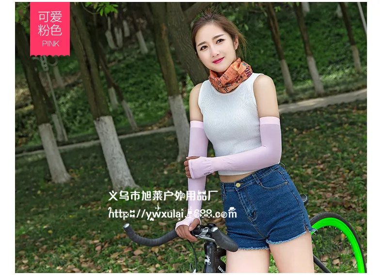 Южная Корея Let's Slim Ice Sleeve Fingerless Running Man вискоза Защита от солнца манжеты подлинный продукт открытый езда УФ-защита