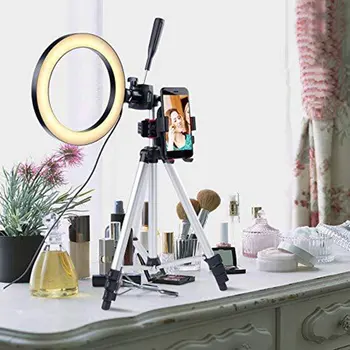 

7.9 Inch Dimmable Led Ring Light With Tripod Live Fill Light Mobile Phone Holder Fill Light Mobile Phone Holder