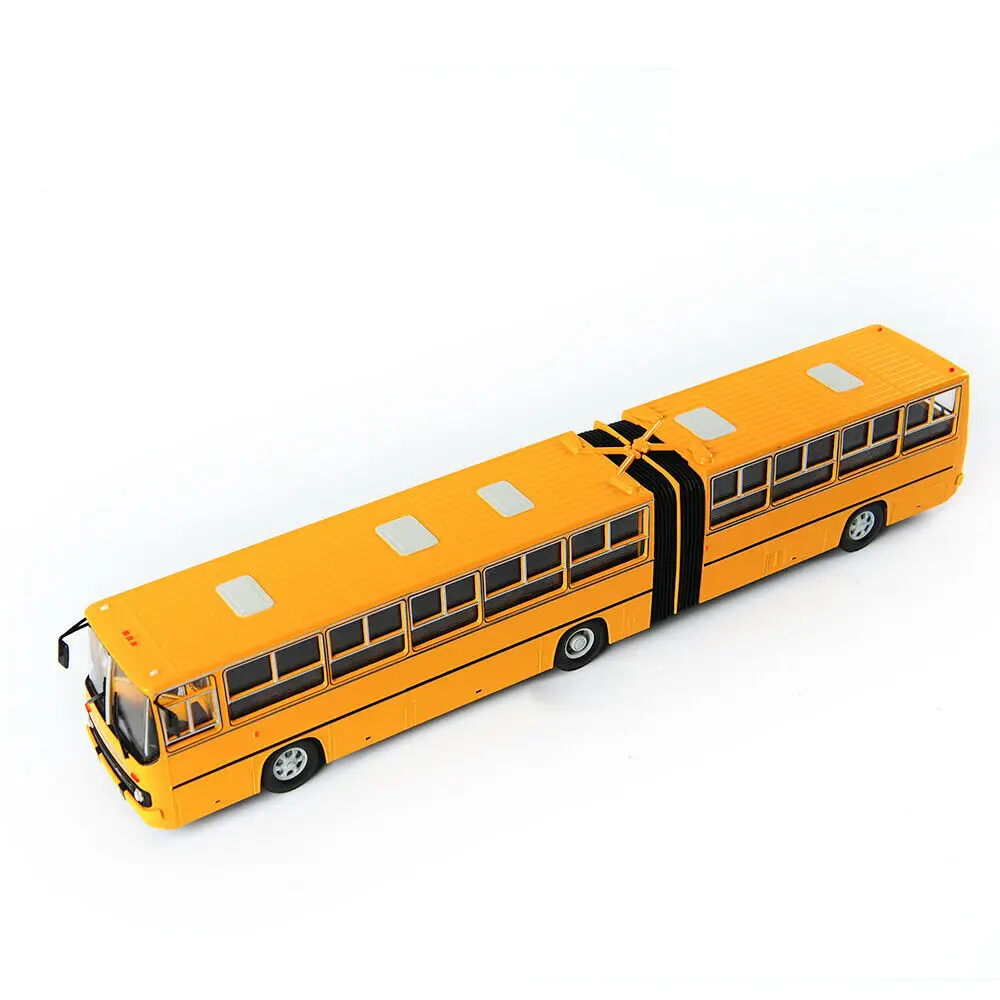 In Stock 1/43 Scale Soviet Russia Yellow Double-decker Bus Model IKarus-280 Diecast Toys Model for Children Kids Gifts