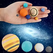 9 pces simulação o sistema solar plástico sistema de planeta cósmico universo modelo figuras materiais de ensino ciência brinquedos educativos