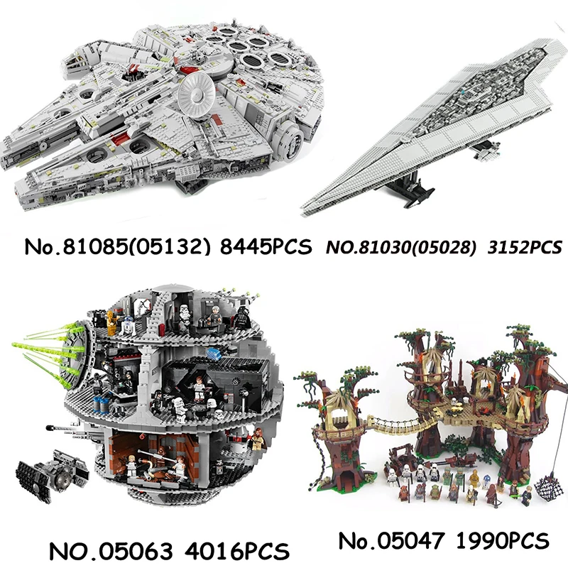 

05132 05028 Millennium Star death wars Building Blocks Falcon UCS Imperial Star Destroyer 75192 10221 Star Plan bricks Toys gift